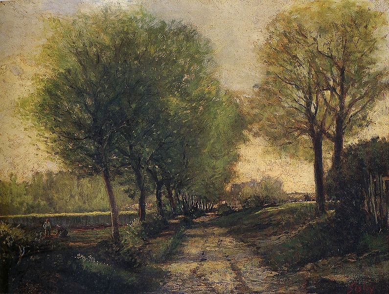 Lane Near a Small Town. Alfred Sisley,